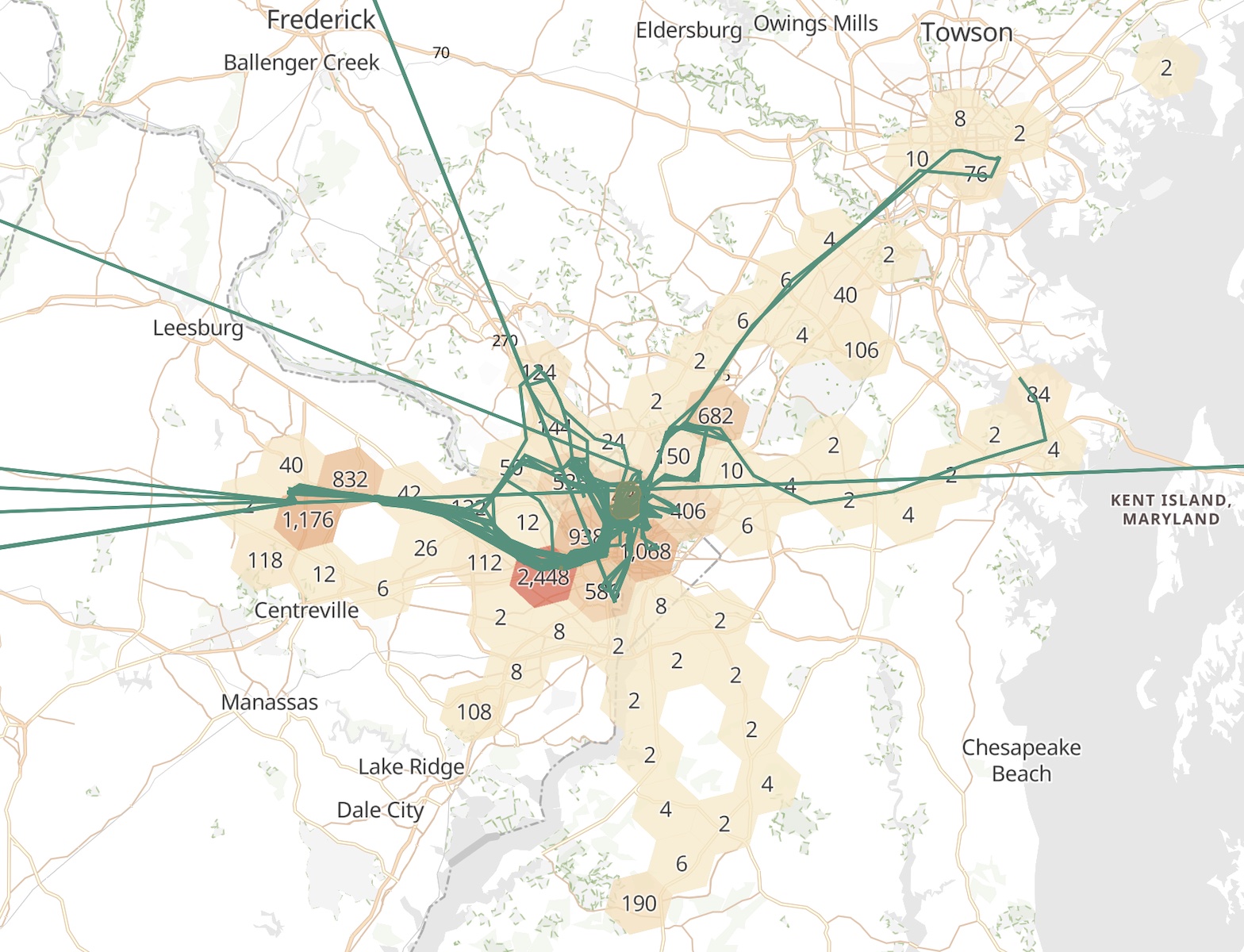 map of locations in dc
