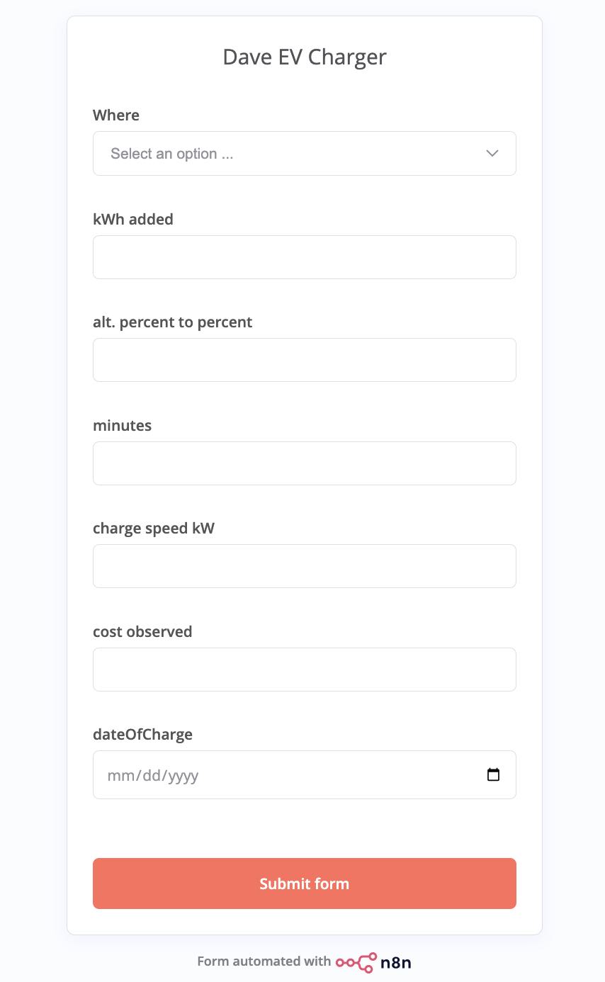 data entry form